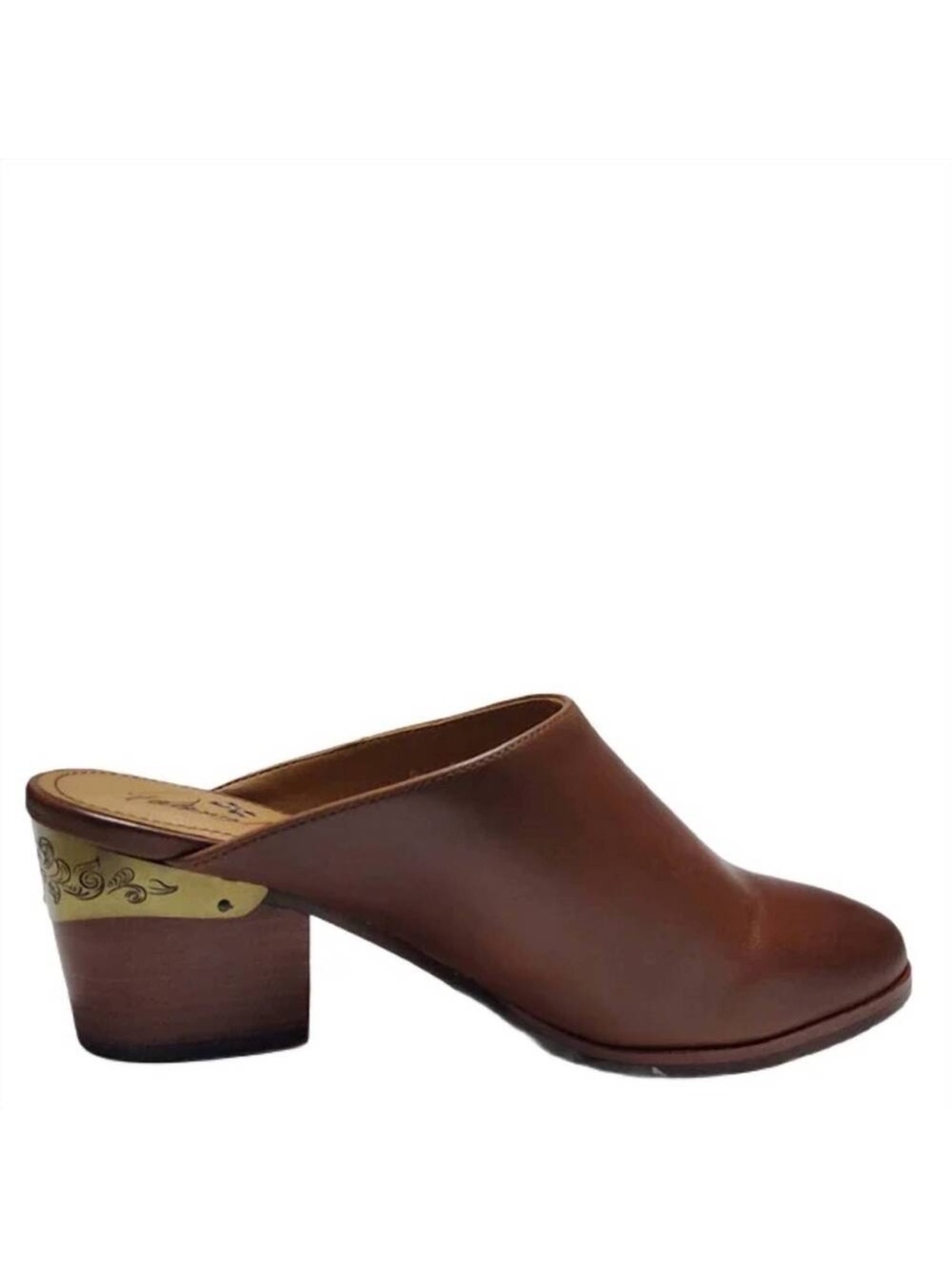 Patricia Nash Michaela Mule Clogs w Gold Embossed Heel Detail. Western. Leather